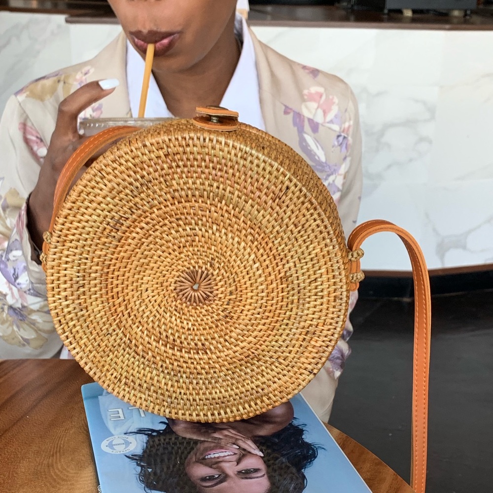 Handmade Rattan Shoulder Bag - Picture 2 of 4